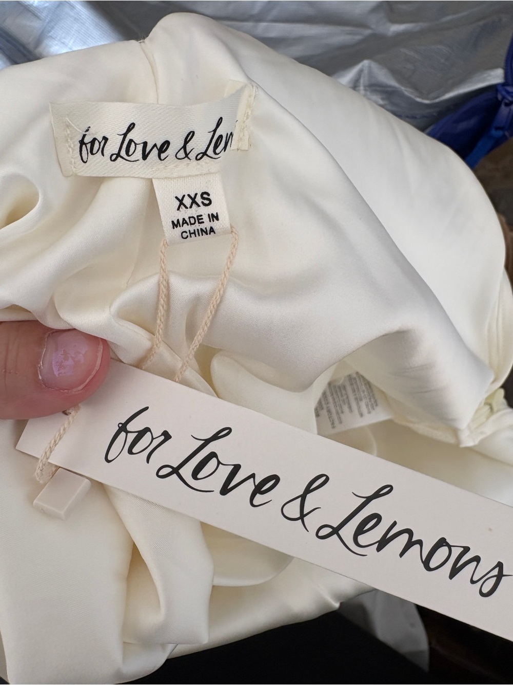 $398 NWT For Love And Lemons “Paula” Maxi Gown in White Sz XXS - Picture 2 of 13